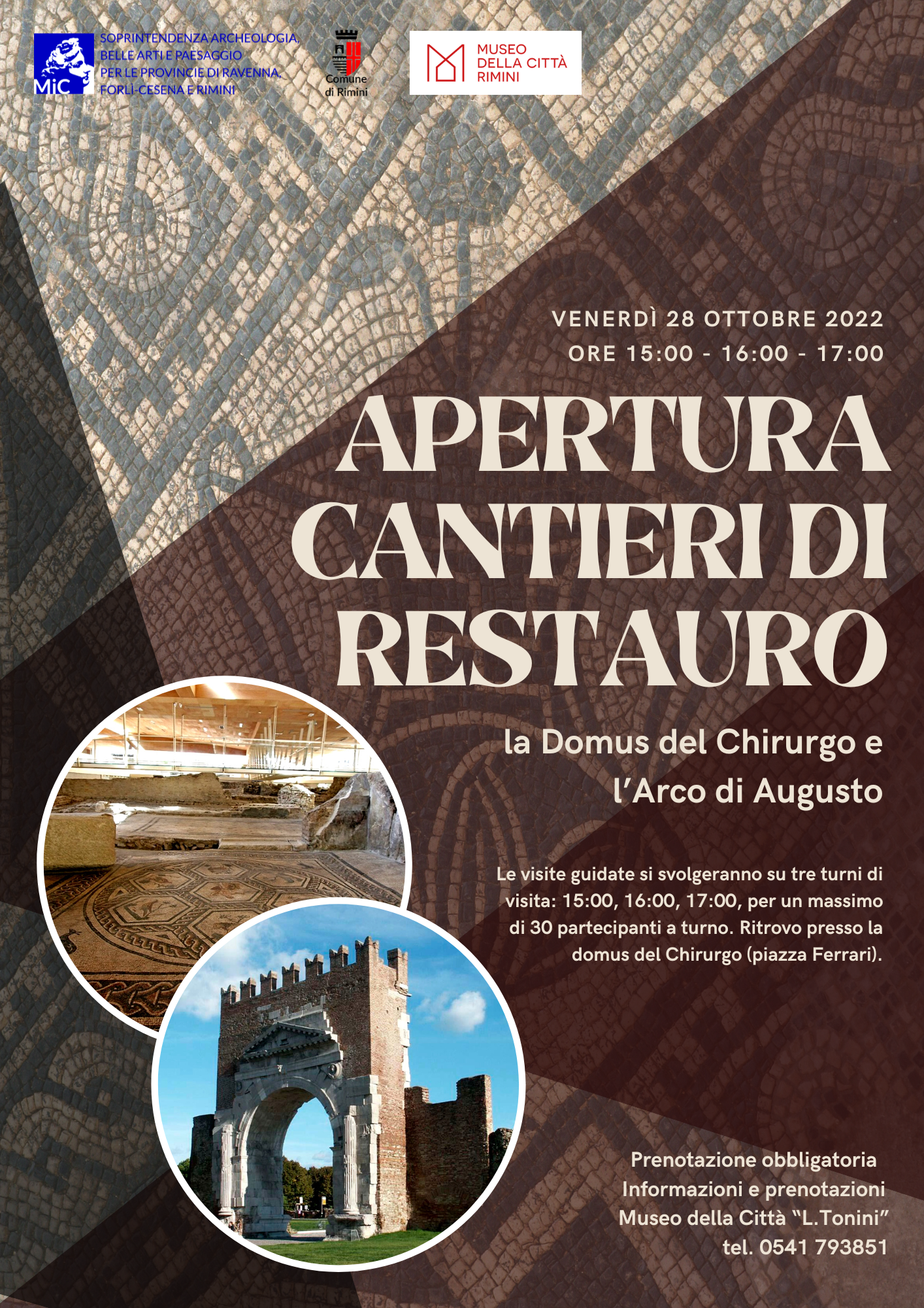 Apertura cantieri di restauro: la domus del Chirurgo e l’Arco di Augusto